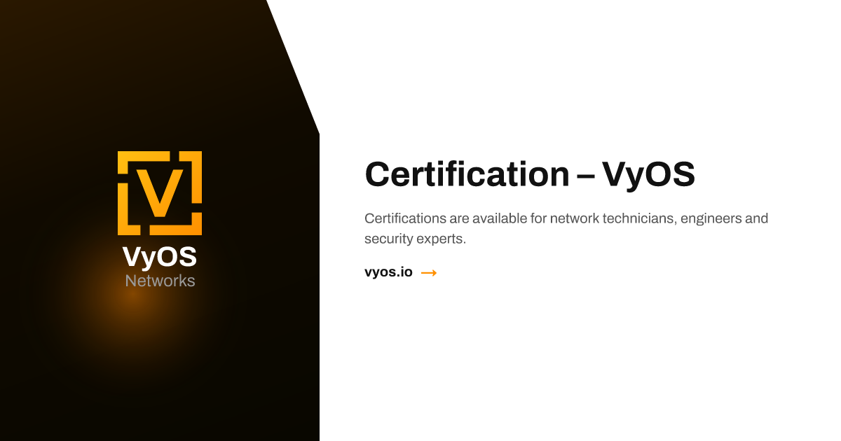 Certification – VyOS